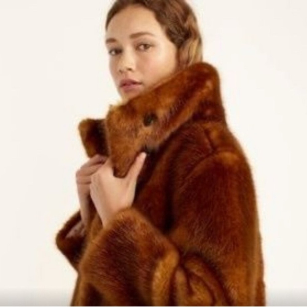 J.Crew Collection Faux-Fur Jacket (NWT) Size XXL